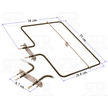 Clicca per ingrandire RESISTENZA FORNO SUPERIORE 835W 235V ELECTROLUX 3570633010