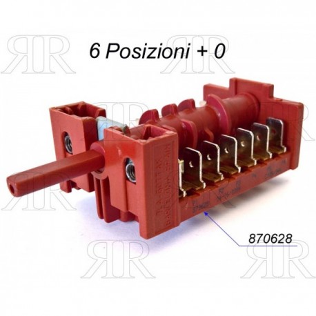 COMMUTATORE ROTATIVO 6 POSIZIONI + 0 VARIE MARCHE MOD FRX460