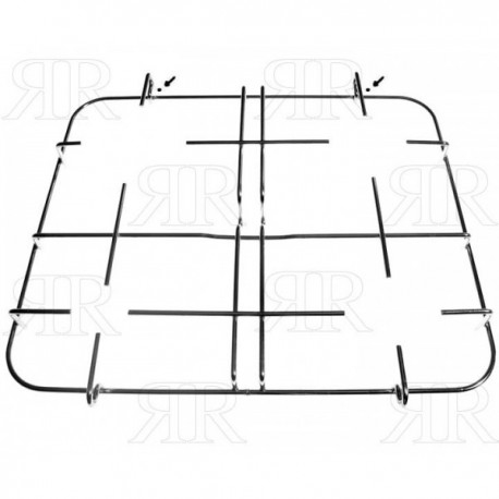 GRIGLIA IN FILO CROMATA A 4 FUOCHI 350 X 420 MM