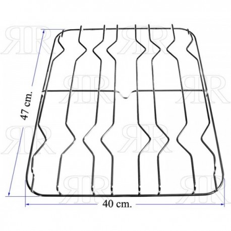 Clicca per ingrandire GRIGLIA IN FILO CROMATA A 4 FUOCHI 401 X 470 MM