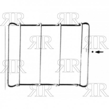 Clicca per ingrandire GRIGLIA IN FILO CROMATA AD 1 FUOCO 261 X 210 MM