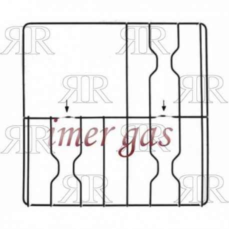 GRIGLIA IN FILO CROMATA A 3 FUOCHI 448 X 460 MM