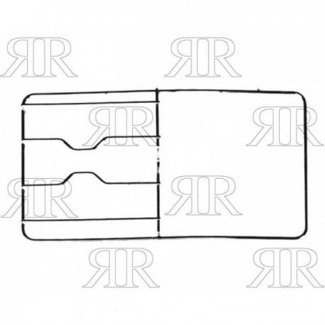 Clicca per ingrandire GRIGLIA IN FILO CROMATA A 1 FUOCO + P. 448 X 238 MM