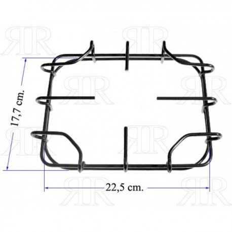 GRIGLIA IN FILO CROMATA AD 1 FUOCO GRANDE 225 X 177 MM