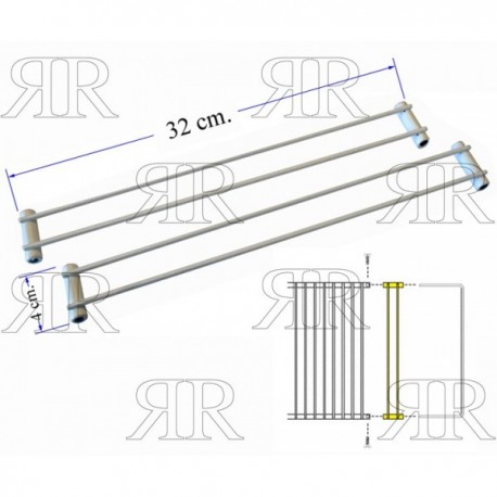 Clicca per ingrandire KIT PROLUNGHE BIANCHE PER GRIGLIA REGOLABILE FRIGO F6830