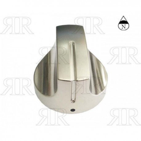 MANOPOLA ARGENTO PER FORNO PIANO A NORD (43) FORO 6 GAMBO + 6