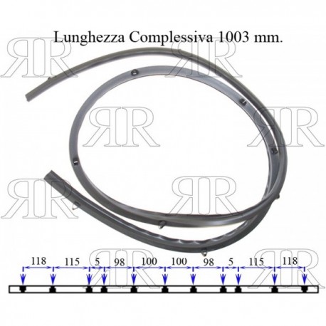 GUARNIZIONE FORNO CON 11 MOLLETTINE L.1003 MM. TIPO NARDI