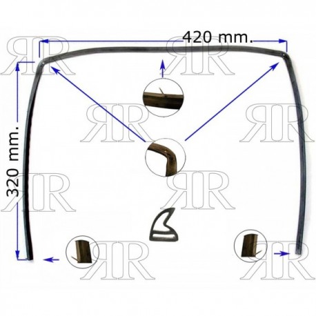 GUARNIZIONE FORNO CON 4 LUNETTE TIPO GAS FIRE