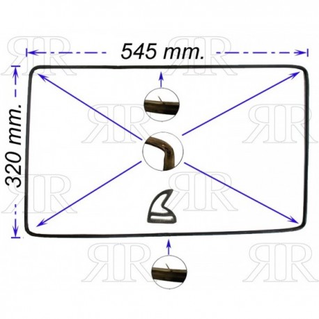 Clicca per ingrandire Guarnizione per Forno Nardi 4 Lati 545 X 320