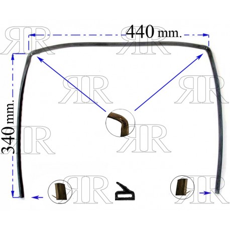 GUARNIZIONE FORNO CON 4 LUNETTE 3 LATI - TIPO NARDI