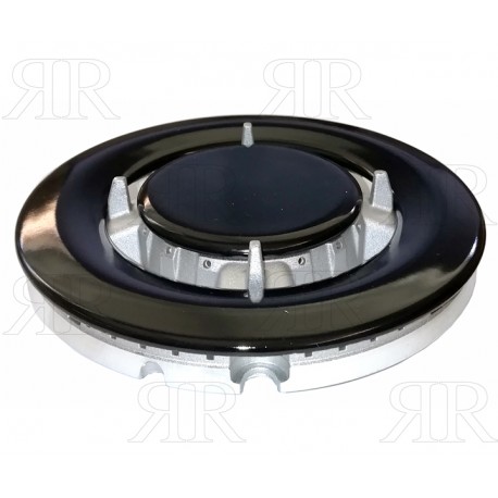 SPARTIFIAMMA TRIPLA CORONA DA 3,8 KW. CON CAPPELLOTTI NERO LUCIDO