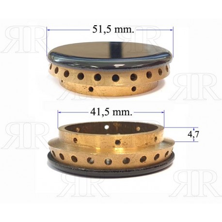 ANELLO IN OTTONE SEMIRAPIDO CON PIATTELLO SMALTATO TIPO FOSTER