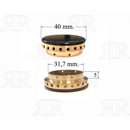 ANELLO IN OTTONE AUSILIARIO CON PIATTELLO SMALTATO TIPO FOSTER