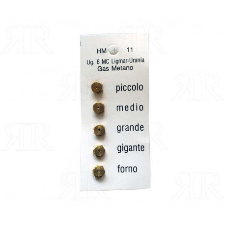 Confezione Ugelli Ligmar Urania da 5 Pz. 6 MC per Gas Metano