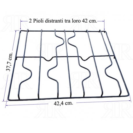 GRIGLIA IN FILO SMALTATA A 3 FUOCHI DE LONGHI 424 X 376 MM.