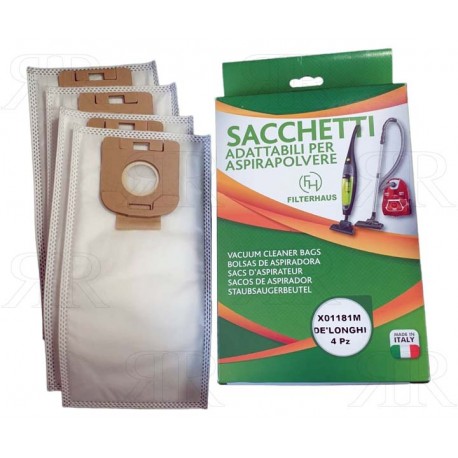 4 SACCHI IN MICROFIBRA PER DE LONGHI XLF