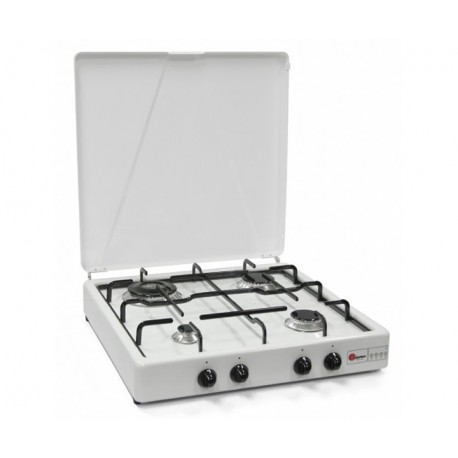 Fornello Smaltato Bianco a 4 Fuochi Parker