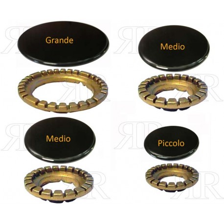 Serie di Anelli in Ottone Tipo Star 8 Pz. 1 Grande 2 Medi 1 Piccolo