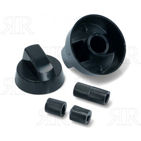 Manopola Nera per Piano Cottura e Cucina Universal con 3 Riduz.  6/8