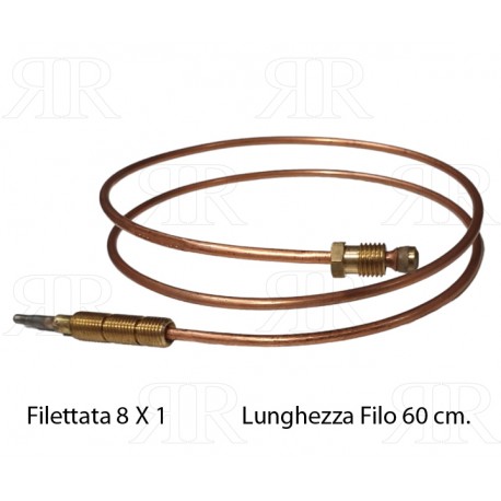 Termocoppia Filettata 8 X 1 Lunga 60 cm.