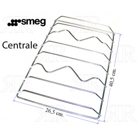 Clicca per ingrandire Griglia Smeg ad 1 Fuoco Cromata Centrale 403 X 266 mm.