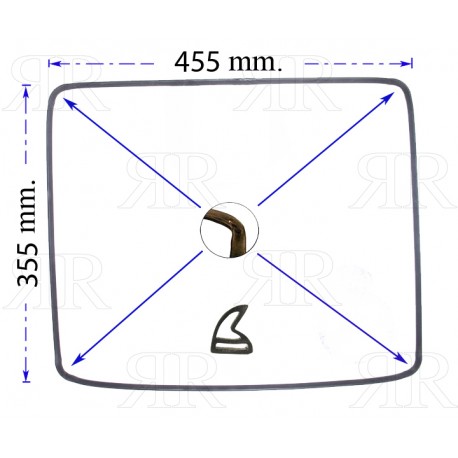 Clicca per ingrandire Guarnizione forno 455x355mm adattabile - Beko 255100045