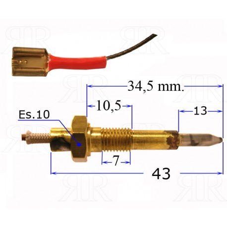 Termocoppia per Tripla Corona Multimarche Sabaf Filettata 6 X 0,75