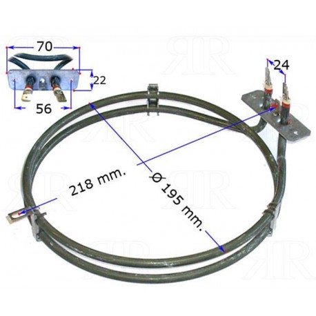 Resistenza per Forno Ventilato 2000 Watt - 230 Volt