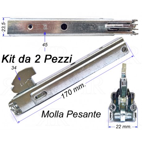 Clicca per ingrandire Kit Cerniere per Forno De Longhi con Molla Pesante