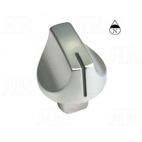 Manopola Argento con foro Ø 6 mm. Gambo + 20 Piano a Nord