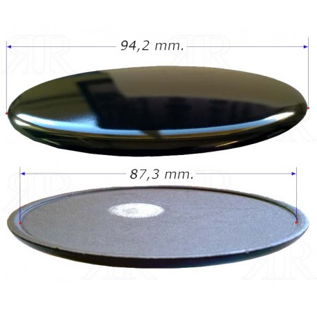 Piattello Smeg Gigante Smaltato Nero Lucido
