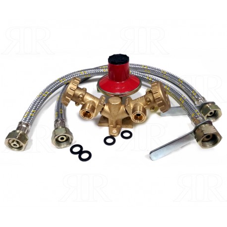Mini Centralina per 2 Bombole con Regolatore e 2 Flessibili