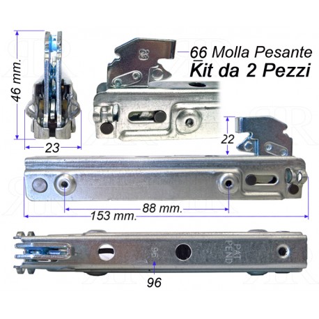 Cerniere Porta Forno in Kit da 2 Pezzi Tipo Baumatic Filippi Franke Whirlpool e Altre Case