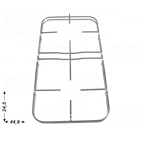 Clicca per ingrandire Griglia Nardi a 2 Fuochi Cromata 449 X 245 x H 45 mm.
