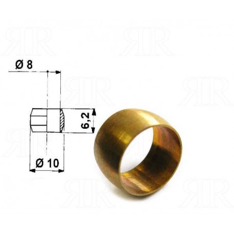 Bicono in Ottone per Tubo Ø 8 mm.