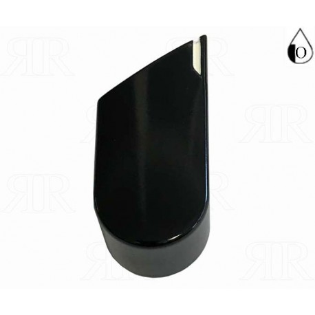 Manopola Franke Nera Lucida Foro Ø 6 mm. Gambo - 2 mm.