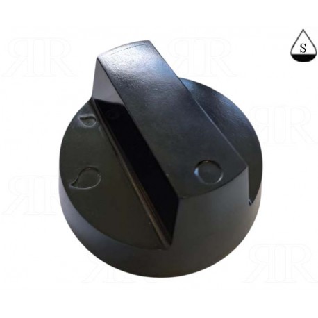 Manopola Nera per Cucine da Comunità Gambo - 10 mm. Foro Ø-10 mm.