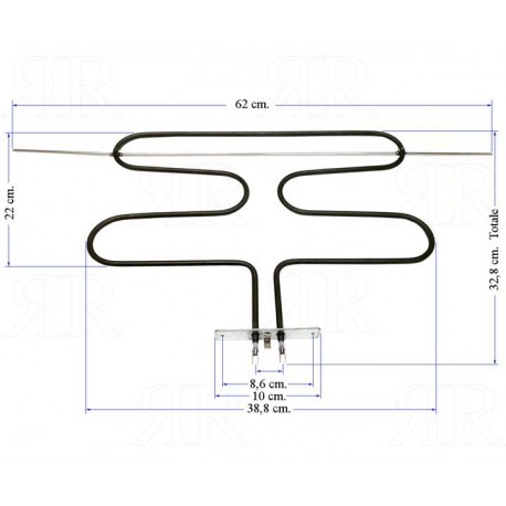 Resistenza Cielo Maxi Forno Ariston 2000 Watt 230 Volt