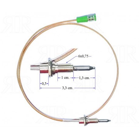 Termocoppia Multimarche 6 x 0,75  con Innesto a Jack Lunga 600 mm.