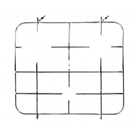 Clicca per ingrandire Griglia Bompani Boreal a 3 Fuochi Cromata 350 X 420 mm.