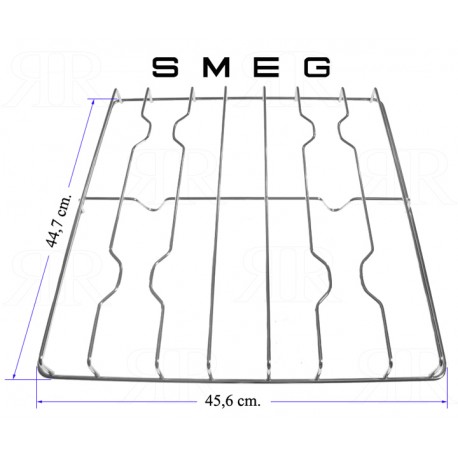Griglia Smeg Cromata a 4 Fuochi 447 X 456 mm.