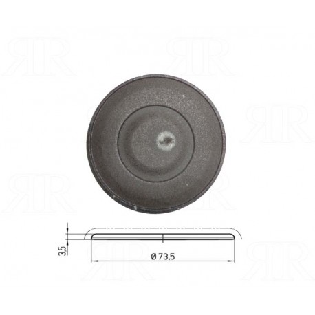 Piattello Smaltato Nero Matt Medio Sabaf Serie 2 HE Multimarche