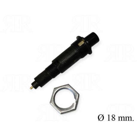 Pulsante Accenditore Piezo Filettato Ø 18 mm. x 1,5