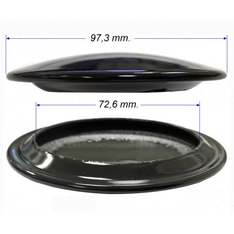 Cappellotto Franke Sabaf Grande Smaltato Nero Lucido