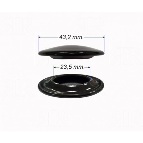 Cappellotto Franke Sabaf Piccolo Smaltato Nero Lucido