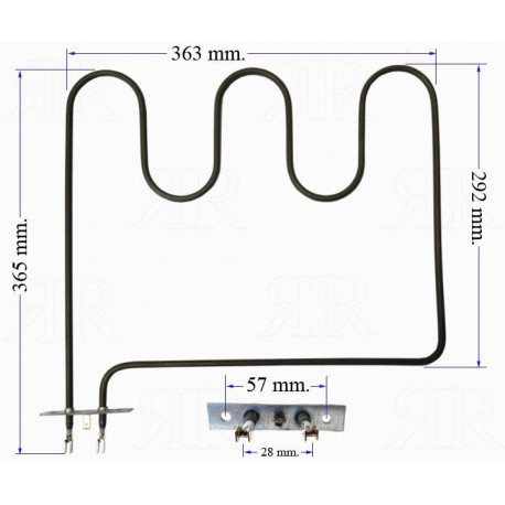 Resistenza per Forno Base Rex Zanussi Ariston Indesit 1000 Watt 220 Volt