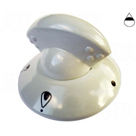 Manopola Bianca per Cucina Elba De Longhi Foro Ø 8 mm. Gambo + 17