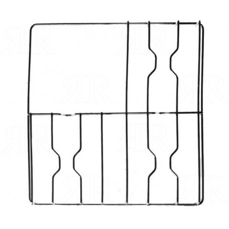 Clicca per ingrandire Griglia per Cucina Piano Cottura Smeg a 3 Fuochi 447 X 456 mm.