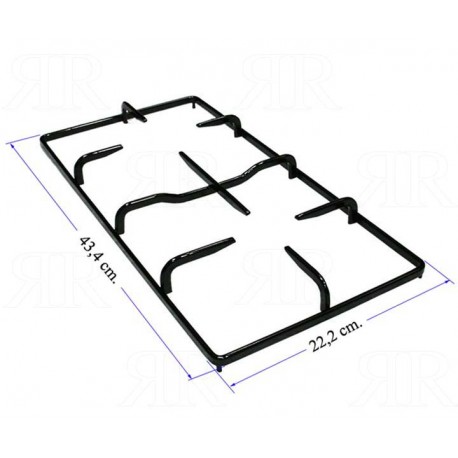 Griglia Lofra a 2 Fuochi Smaltata con 3 Pioli 434 X 222 mm.