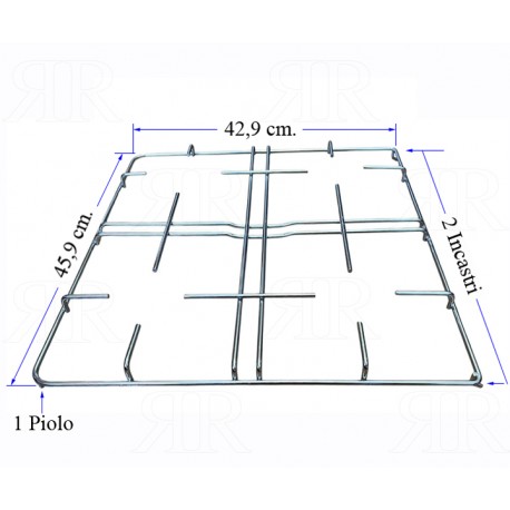 Griglia per Cucina Ignis 4 Fuochi 459 X 429 mm.